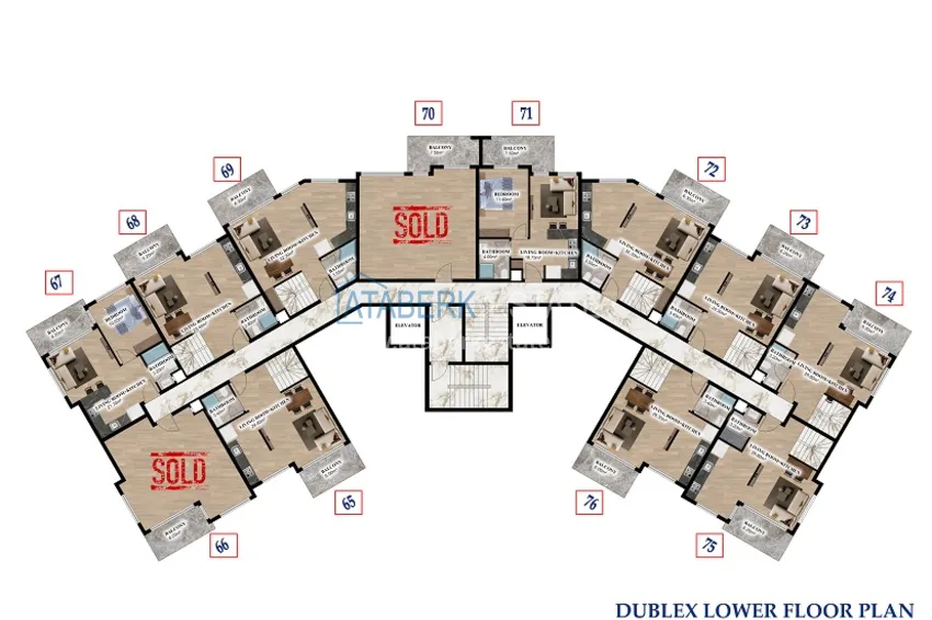 Купить дешево Проект Off-plan, резиденция с отельной инфраструктурой – Алания, Газипаша 2 
