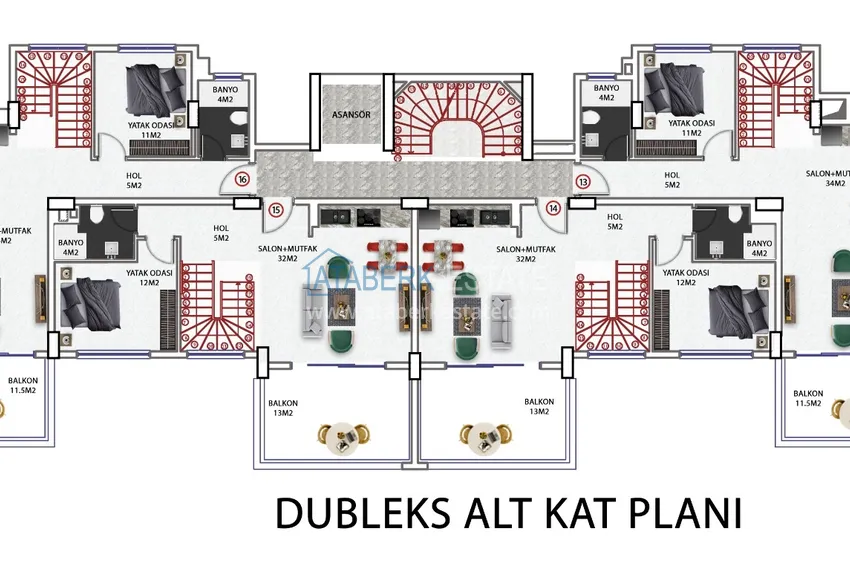 Купить дешево Квартиры в новом бутик-комплексе в районе Авсаллар, Алания 2