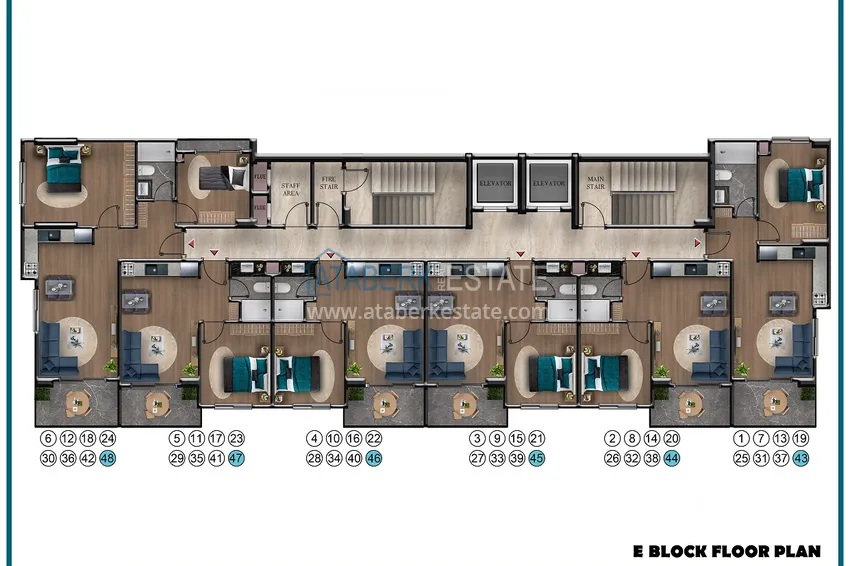 Купить дешево Проект офф-плана – многоквартирный комплекс с отельной инфраструктурой в районе Паяллар 24 
