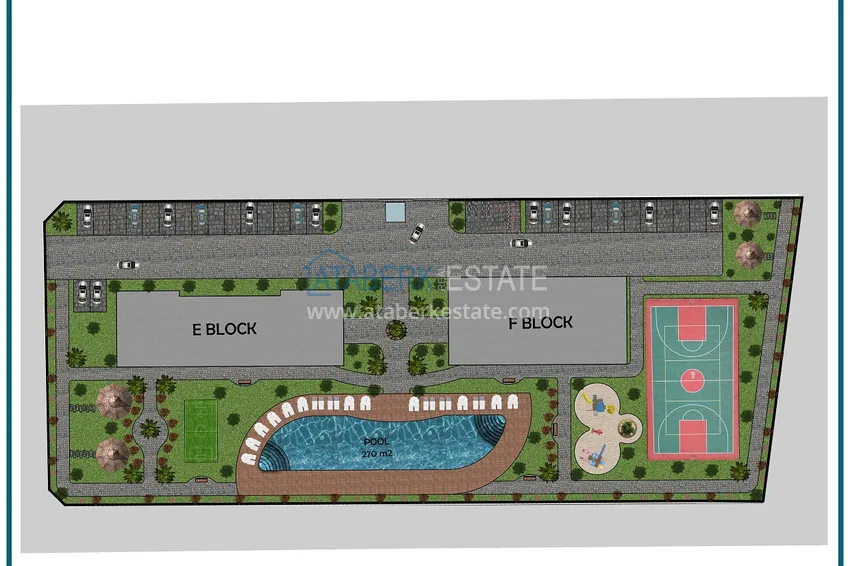 Купить дешево Проект офф-плана – многоквартирный комплекс с отельной инфраструктурой в районе Паяллар 32 