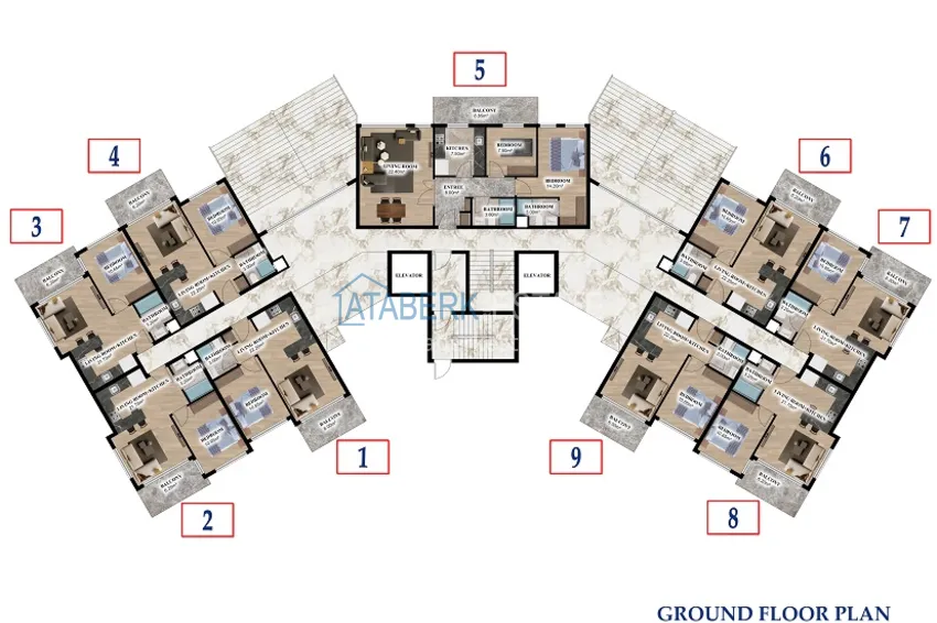 Купить дешево Проект Off-plan, резиденция с отельной инфраструктурой – Алания, Газипаша 4 