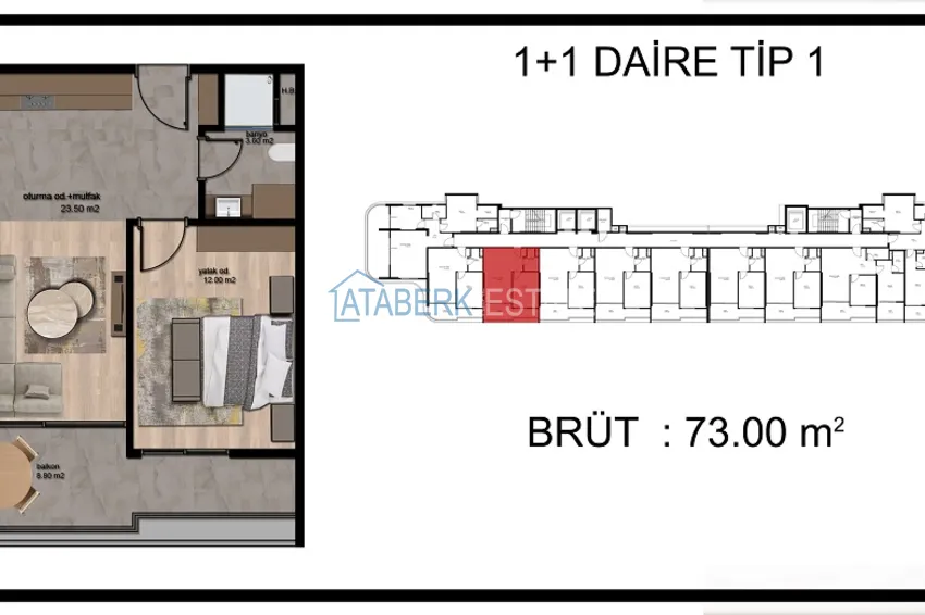 Купить дешево Стильный проект комплекса премиум-класса от надежного застройщика в Мерсине, Томюк 1