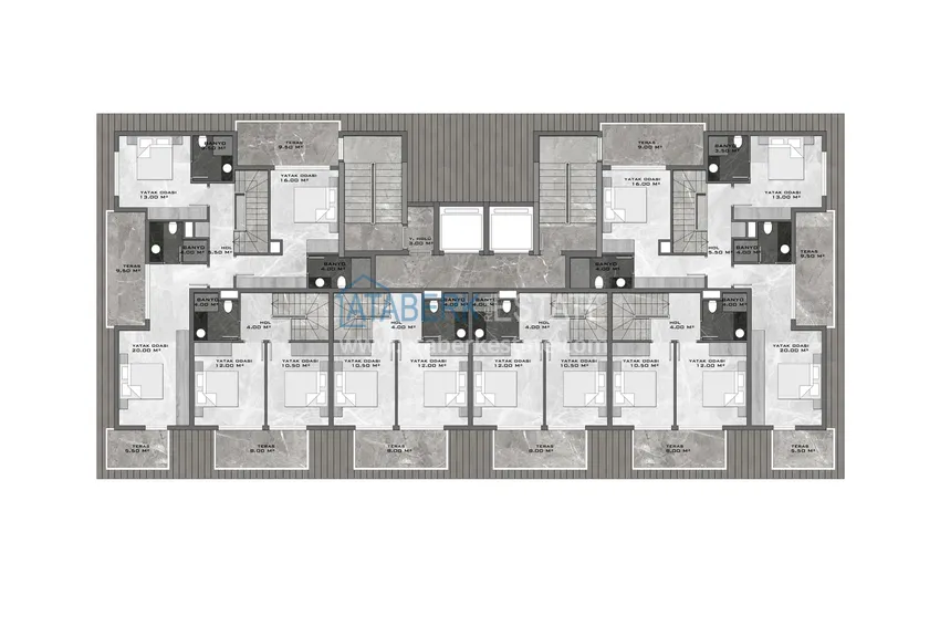 Купить дешево Современный жилой комплекс семейного типа на этапе строительства в Алании, район Демирташ 4 