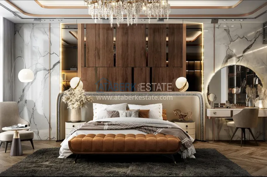 Приобрести Роскошный проект - ультрасовременный коттеджный комплекс на холмах района Тепе, Алания 10 