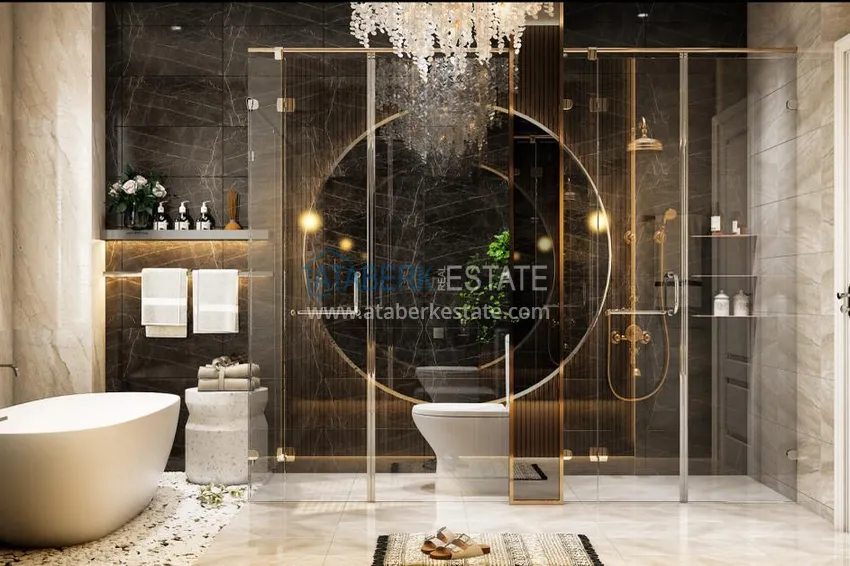 Приобрести Роскошный проект - ультрасовременный коттеджный комплекс на холмах района Тепе, Алания 12 