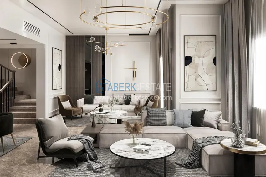 Приобрести Роскошный проект - ультрасовременный коттеджный комплекс на холмах района Тепе, Алания 19 