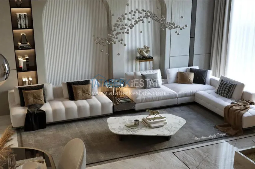 Приобрести Роскошный проект - ультрасовременный коттеджный комплекс на холмах района Тепе, Алания 2 