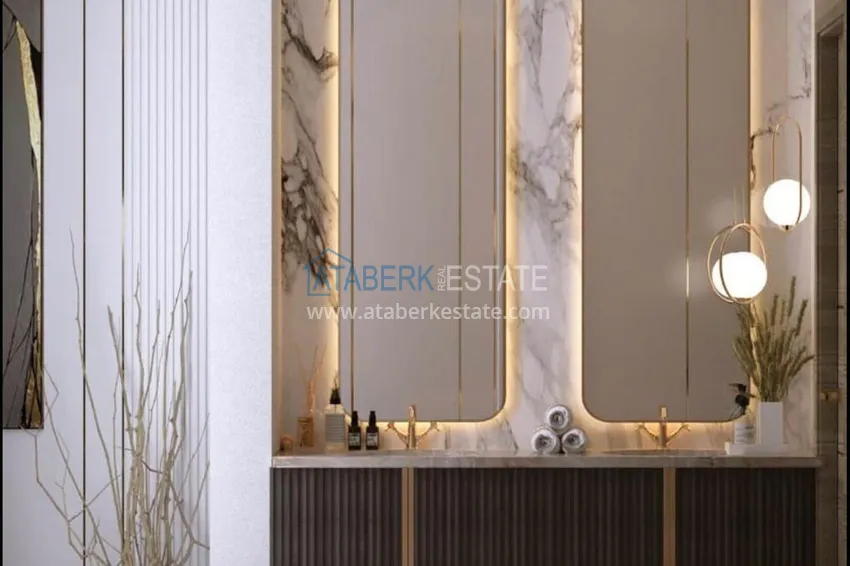 Приобрести Роскошный проект - ультрасовременный коттеджный комплекс на холмах района Тепе, Алания 25 