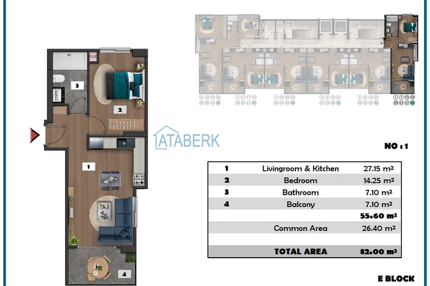 Купить дешево Проект офф-плана – многоквартирный комплекс с отельной инфраструктурой в районе Паяллар 25 