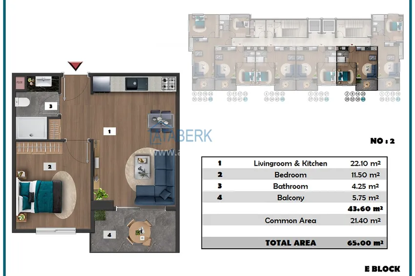 Купить дешево Проект офф-плана – многоквартирный комплекс с отельной инфраструктурой в районе Паяллар 26 