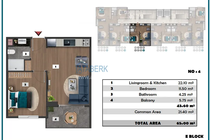 Купить дешево Проект офф-плана – многоквартирный комплекс с отельной инфраструктурой в районе Паяллар 28 