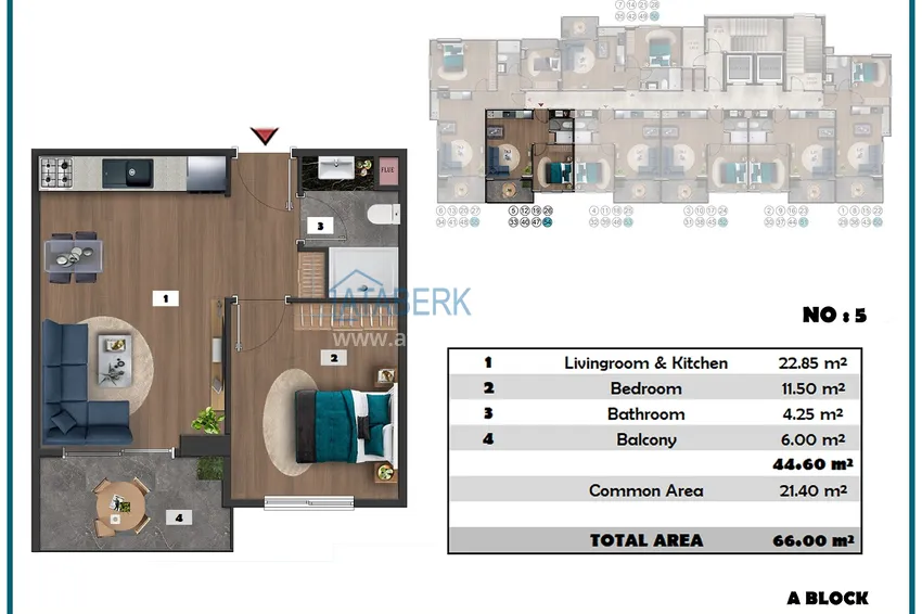 Купить дешево Проект офф-плана – многоквартирный комплекс с отельной инфраструктурой в районе Паяллар 14 
