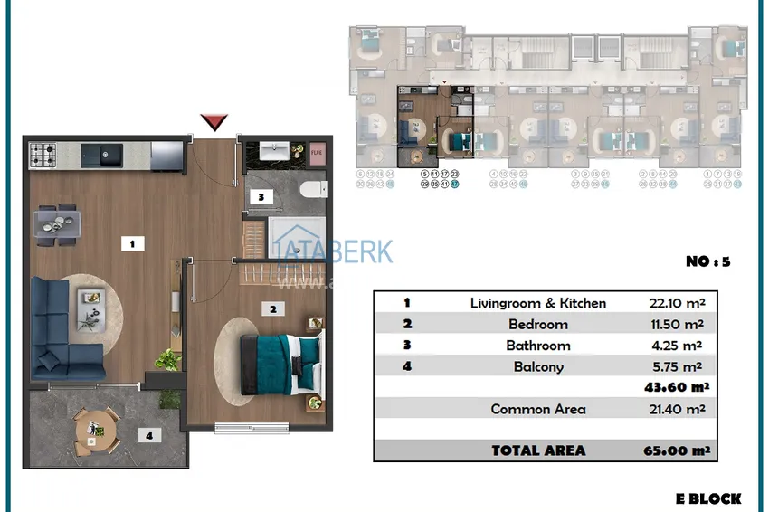 Купить дешево Проект офф-плана – многоквартирный комплекс с отельной инфраструктурой в районе Паяллар 29 