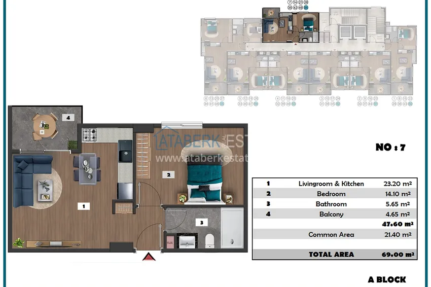 Купить дешево Проект офф-плана – многоквартирный комплекс с отельной инфраструктурой в районе Паяллар 16 