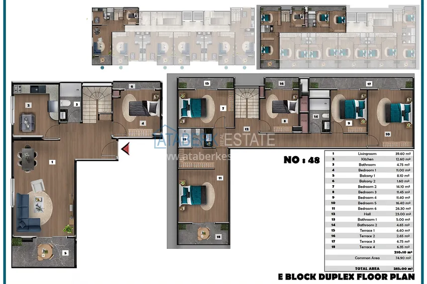 Купить дешево Проект офф-плана – многоквартирный комплекс с отельной инфраструктурой в районе Паяллар 23 