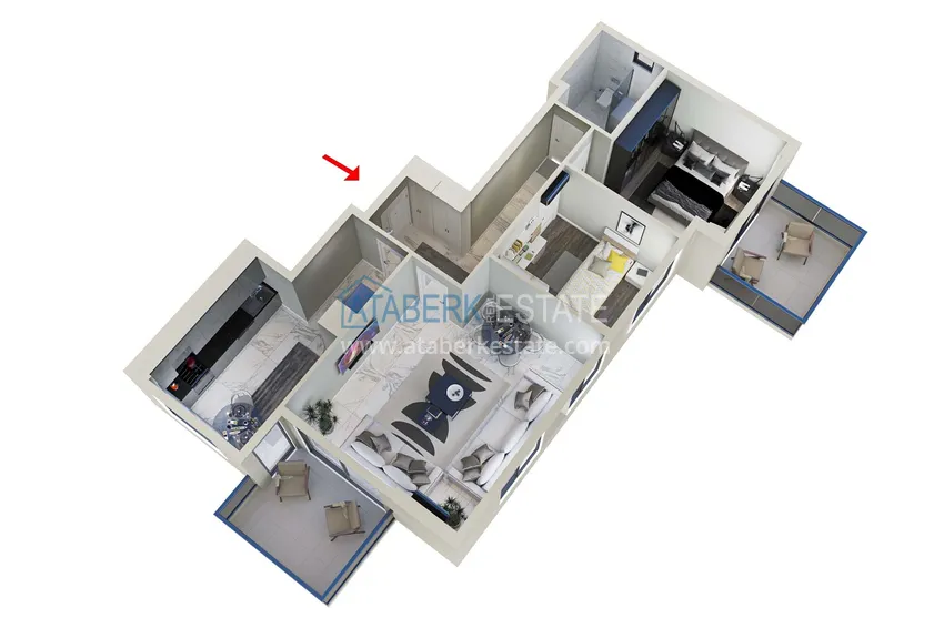 Купить дешево Новый инвестиционный проект жилого комплекса в Газипаше, Пазарджи 4 