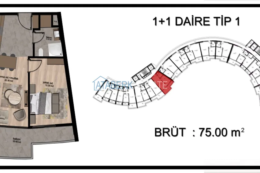 Купить дешево Стильный проект комплекса премиум-класса от надежного застройщика в Мерсине, Томюк 8