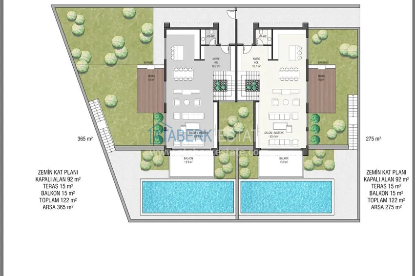 Купить дешево Роскошный проект - ультрасовременный коттеджный комплекс на холмах района Тепе, Алания 2 