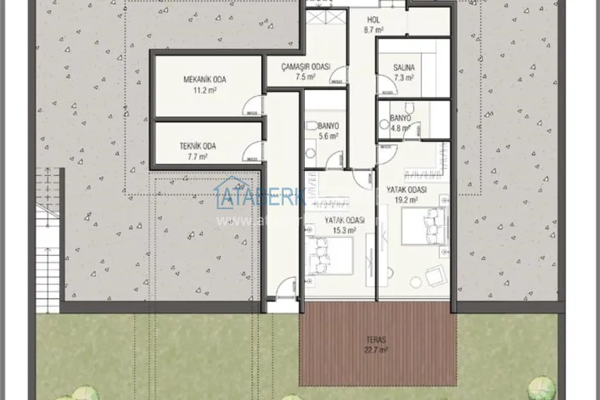Купить дешево Роскошный проект - ультрасовременный коттеджный комплекс на холмах района Тепе, Алания 5 
