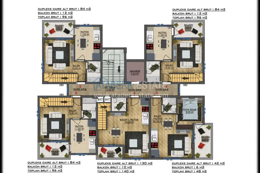 Купить дешево Проект бутик-комплекса в Газипаше, район Пазарджи 3 