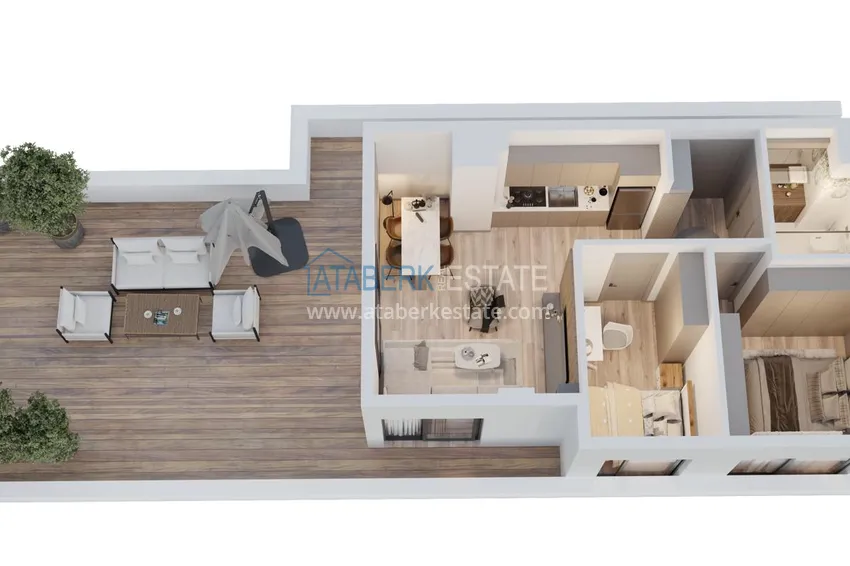 Купить дешево Квартиры от застройщика в районе Алтынташ, Анталия 1