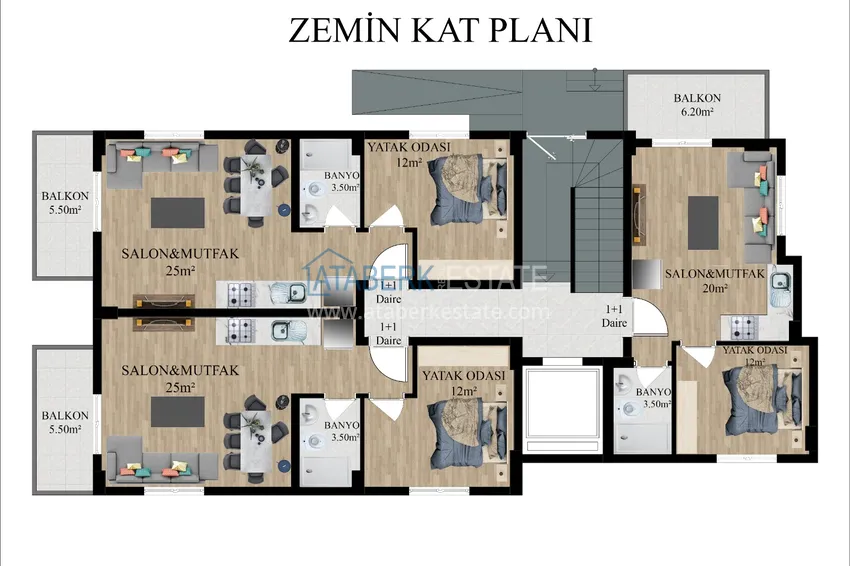 Купить дешево Старт продаж! Квартиры в Газипаше в комплексе на этапе строительства 4 