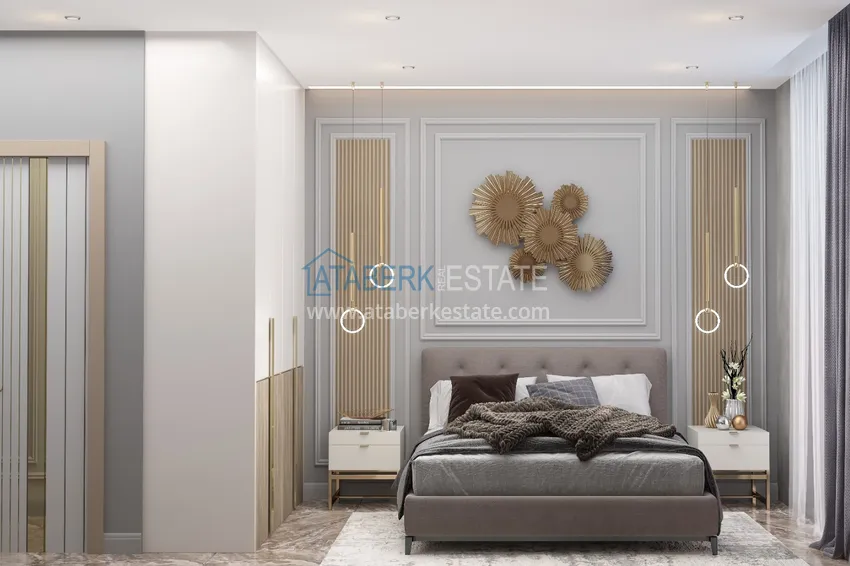 Приобрести Современный жилой комплекс семейного типа на этапе строительства в Алании, район Демирташ 10 