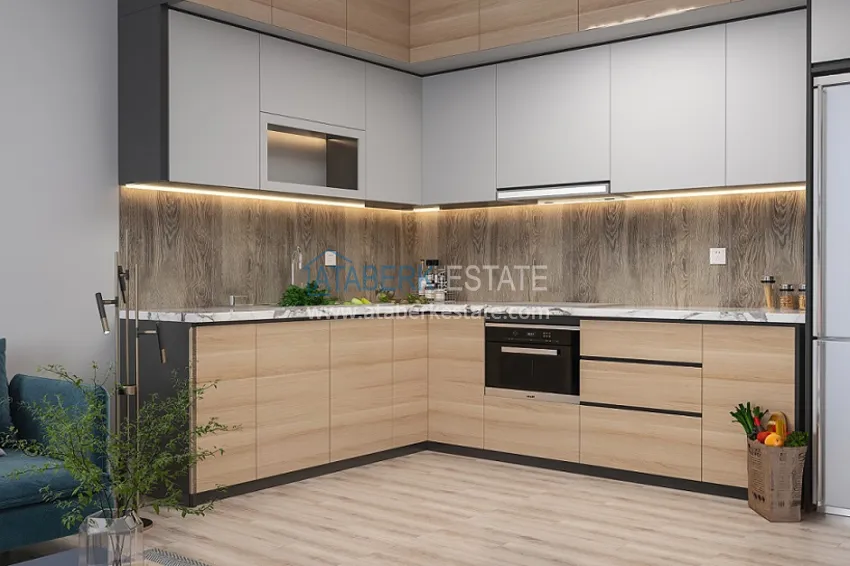 Приобрести Квартиры 1+1 на этапе строительства в популярном микрорайоне Мерсина-Томюк. 4 