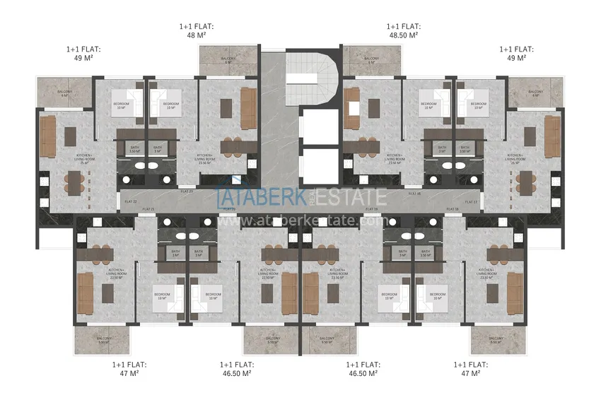 Купить дешево Инвестиционно-привлекательный проект жилого комплекса в Алании, Оба  4 