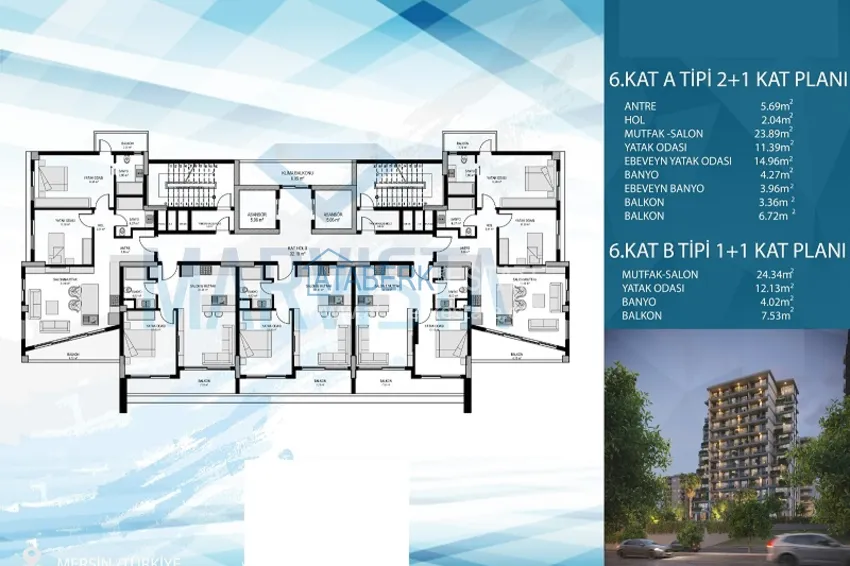 Купить дешево Стильный и современный новый проект в районе Аяш-Мерсин. 3 