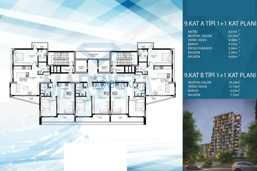 Купить дешево Стильный и современный новый проект в районе Аяш-Мерсин. 6 