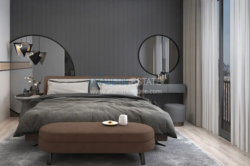 Приобрести Квартиры 1+1 на этапе строительства в популярном микрорайоне Мерсина-Томюк. 8 