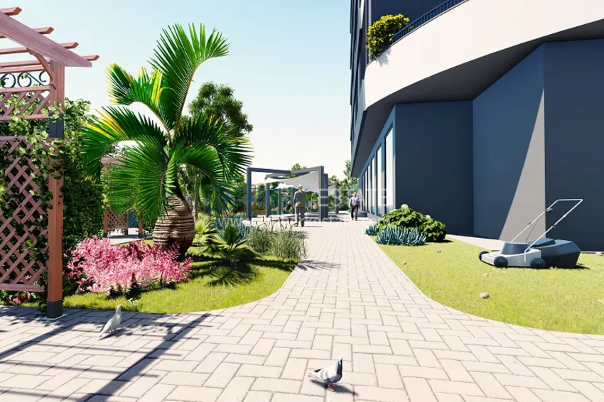 Квартиры 1+1 на этапе строительства в популярном микрорайоне Мерсина-Томюк. 32 