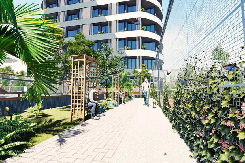 Квартиры 1+1 на этапе строительства в популярном микрорайоне Мерсина-Томюк. 7 