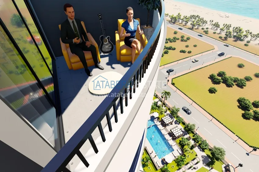 Квартиры 1+1 на этапе строительства в популярном микрорайоне Мерсина-Томюк. 33 