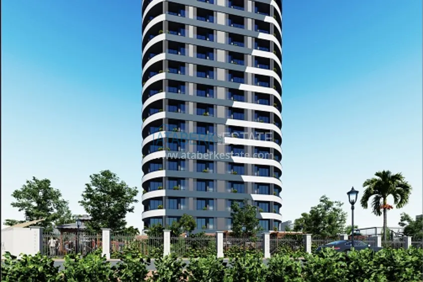 Квартиры 1+1 на этапе строительства в популярном микрорайоне Мерсина-Томюк. 10 