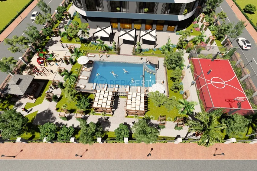 Квартиры 1+1 на этапе строительства в популярном микрорайоне Мерсина-Томюк. 35 