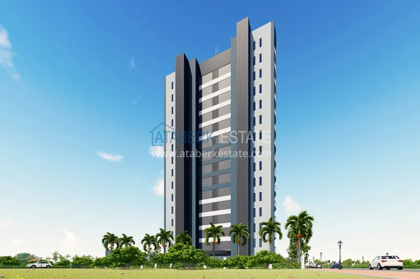 Квартиры 1+1 на этапе строительства в популярном микрорайоне Мерсина-Томюк. 15 