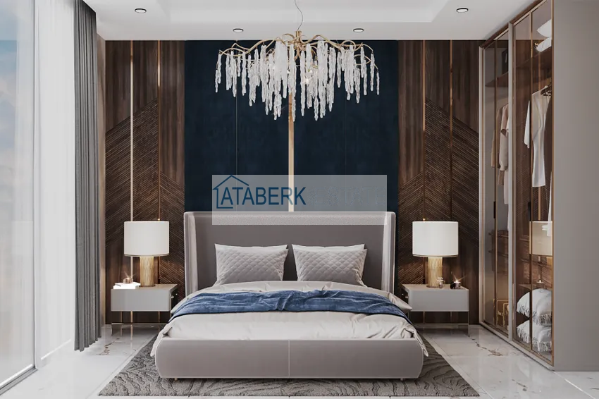 Приобрести Квартиры в центре Алании в 150 метрах от пляжа Клеопатра на этапе котлована  4 