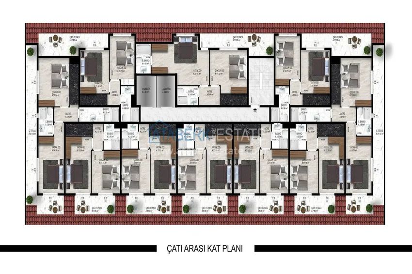 Купить дешево Квартиры в рассрочку на начальном этапе строительства – Алания, Демирташ 2 