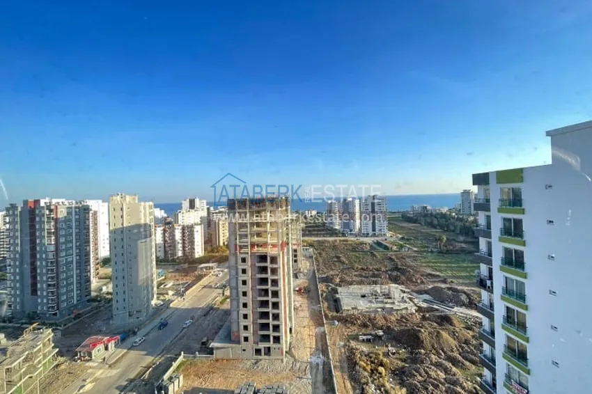 Апартаменты 3+1 с видом на море и горе в районе Тедже-Мерсин 7 