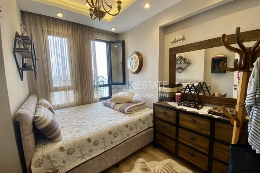 Приобрести Квартира 2+1 с мебелью, в молодом комплексе с инфраструктурой в районе Акдениз-Мерсин 5 