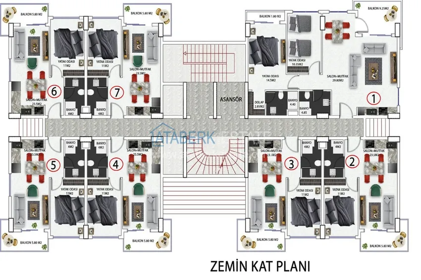 Купить дешево Новый привлекательный проект жилого комплекса в районе Авсаллар 1 