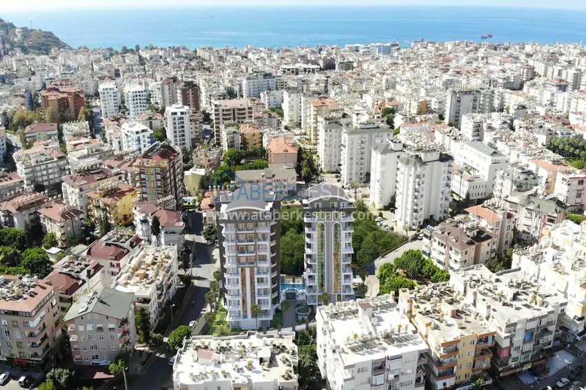 Квартира 1+1 на этапе строительства, от инвестора в комплексе центр Алании 1 