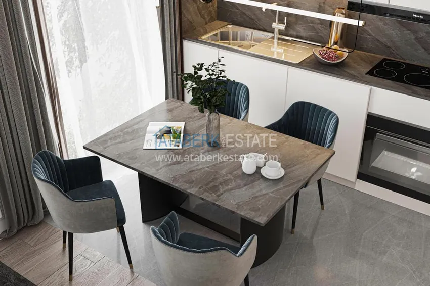 Приобрести Квартиры и пентхаусы в комплексе на этапе строительства – Алания, район Инджекум 8 