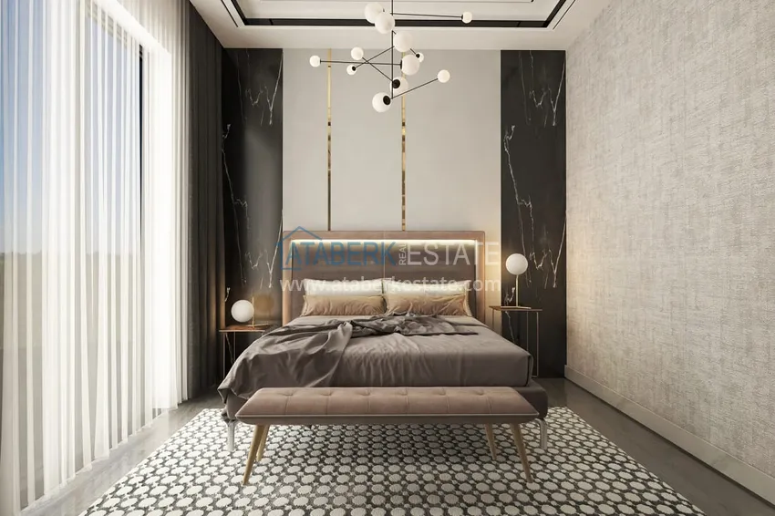 Приобрести Квартиры и пентхаусы в комплексе на этапе строительства – Алания, район Каргыджак 4 