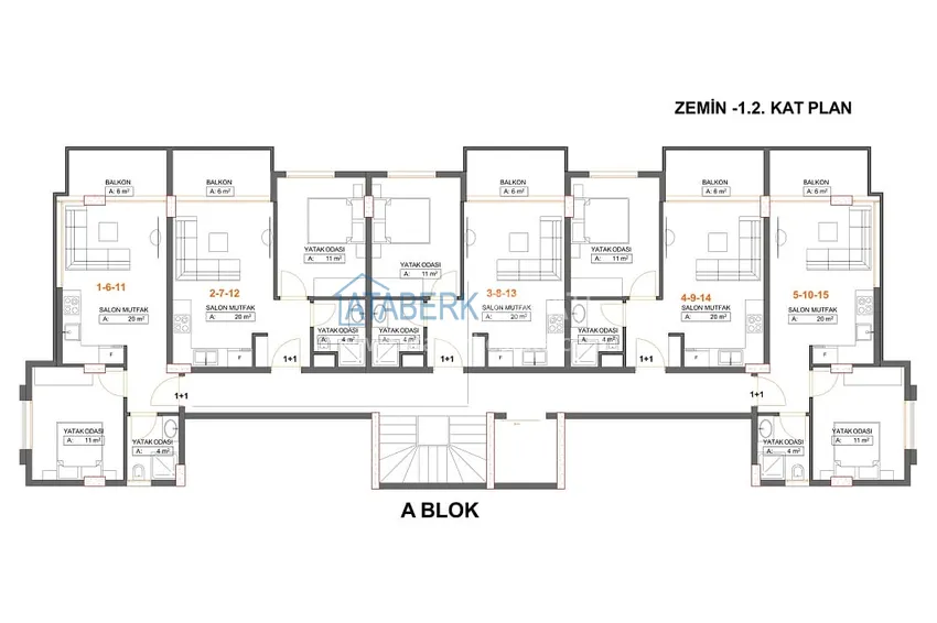 Купить дешево Квартиры и пентхаусы в комплексе на этапе строительства – Алания, район Каргыджак 2 