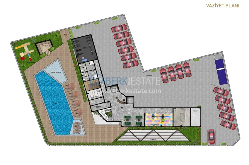 Купить дешево Новый инвестиционный проект резиденции с хорошей инфраструктурой в Газипаше 1 