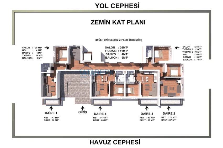 Купить дешево Квартиры и пентхаусы в центре Газипаши с рассрочкой в комплексе на этапе строительства 1 