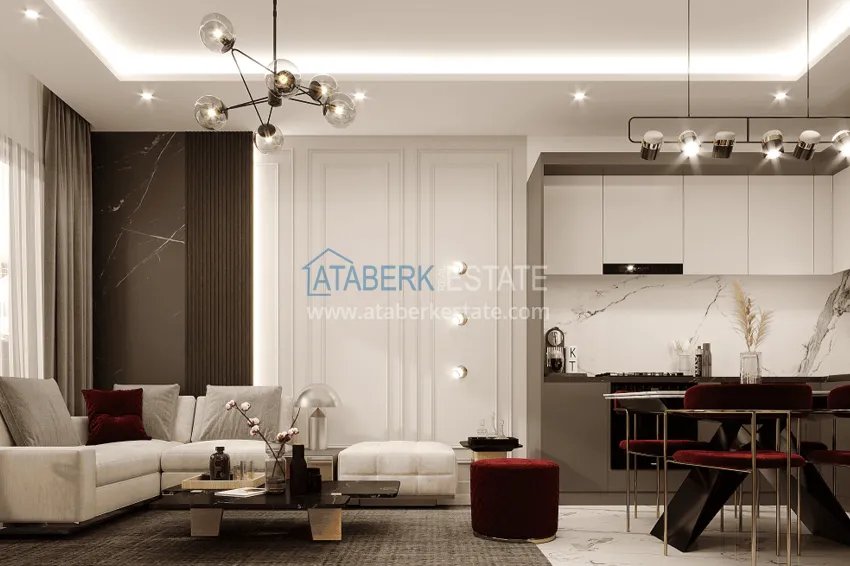 Приобрести Новый инвестиционный проект резиденции с хорошей инфраструктурой в Газипаше 1 